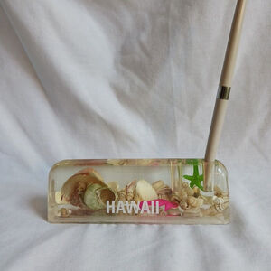 MCM Vintage Lucite Hawaii Water Globe Pen Holder